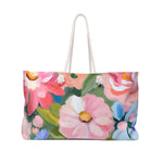 Pink Floral Weekender Tote