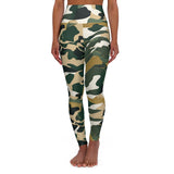Green Camo High Waisted Yoga Leggings