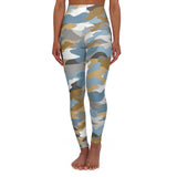 Light Blue Camo High Waisted Yoga Leggings