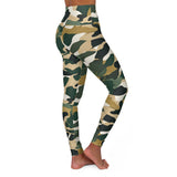 Green Camo High Waisted Yoga Leggings