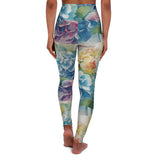Hydrangeas Floral High Waisted Yoga Leggings