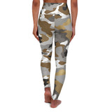 Brown and Gold Camo High Waisted Yoga Leggings