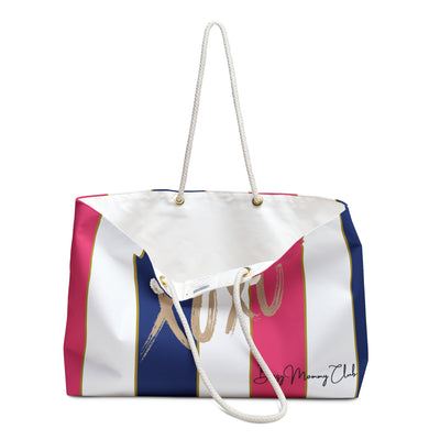 XOXO Striped Weekender Tote