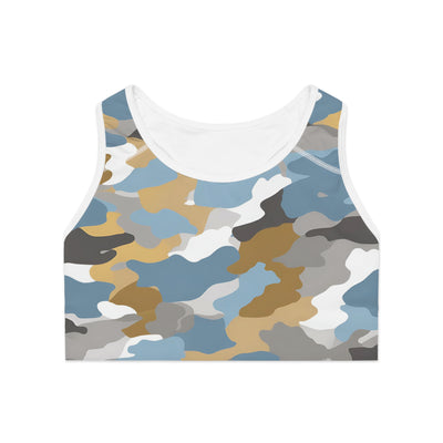 Light Blue Camo Sports Bra