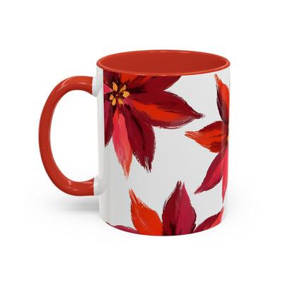 Holiday Red Poinsettias Mug