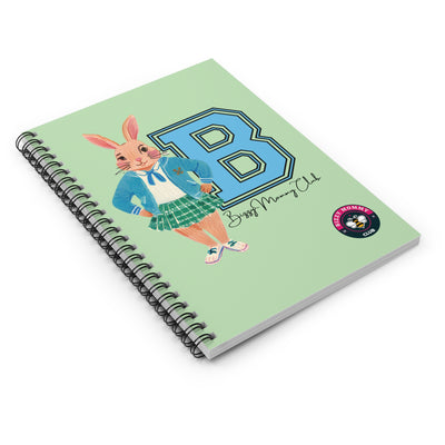 Green Bizzy Bunny Big B Spiral Notebook
