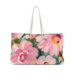 Pink Floral Weekender Tote