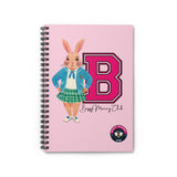 Pink Bizzy Bunny Big B Spiral Notebook