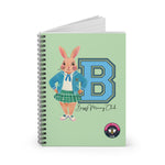 Green Bizzy Bunny Big B Spiral Notebook