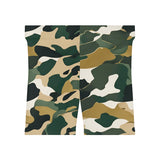 Green Camo Biker Shorts