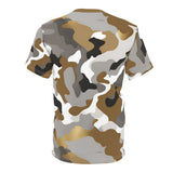 Brown and Gold Camo Top