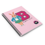 Pink Bizzy Bunny Big B Spiral Notebook