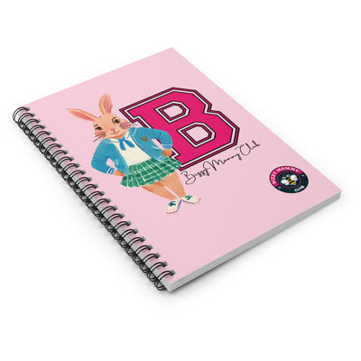 Pink Bizzy Bunny Big B Spiral Notebook