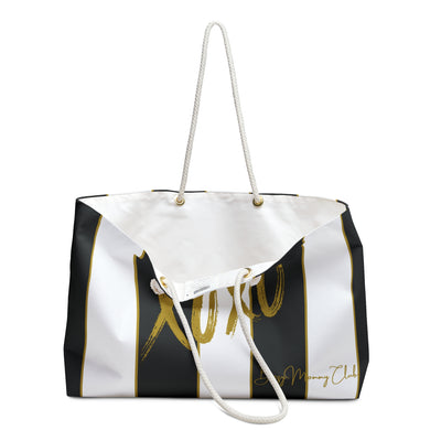 Black and White XOXO Weekender Tote
