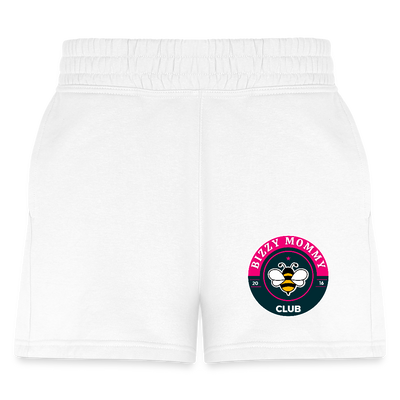 Bizzy Mommy Club Jogger Shorts - white