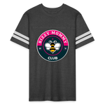 Bizzy Mommy Club Vintage Sport Charcoal T-Shirt - vintage smoke/white
