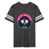 Bizzy Mommy Club Vintage Sport Charcoal T-Shirt - vintage smoke/white