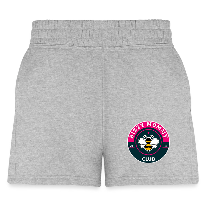Bizzy Mommy Club Jogger Shorts - heather gray