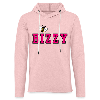Bizzy Bee Lightweight Terry Hoodie - cream heather pink