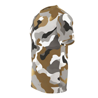 Brown and Gold Camo Top