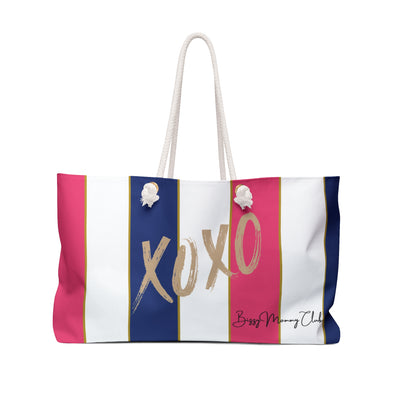 XOXO Striped Weekender Tote