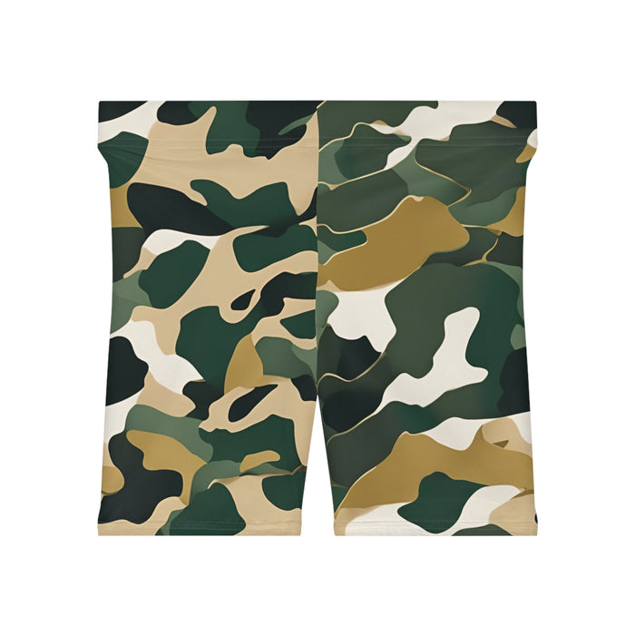 Green Camo Biker Shorts