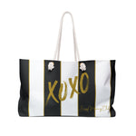 Black and White XOXO Weekender Tote