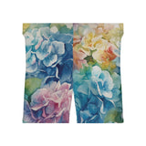 Hydrangeas Floral Biker Shorts