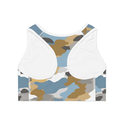 Light Blue Camo Sports Bra
