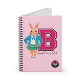 Pink Bizzy Bunny Big B Spiral Notebook