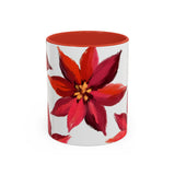 Holiday Red Poinsettias Mug